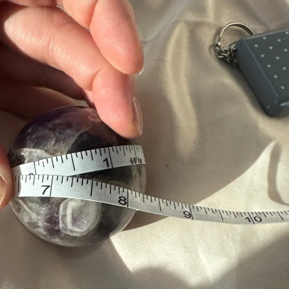 Chevron Amethyst 💜 Sphere - Picture 5 of 6